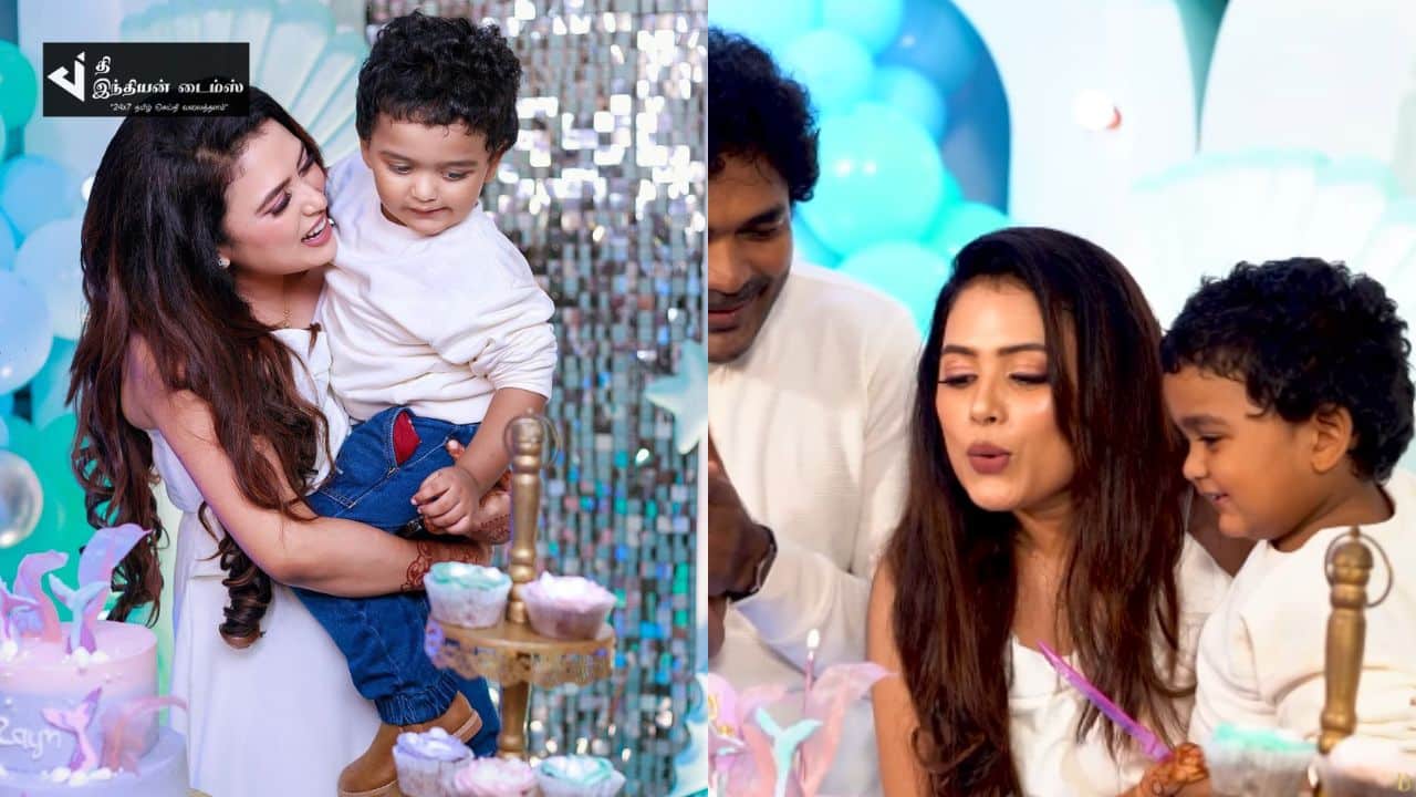 பாரதி கண்ணம்மா வில்லி பரீனா மகனின் 2வது பிறந்தநாள் கொண்டாட்டம்