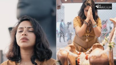 நவராத்திரிக்கு நடிகை அமலாபால் ஈஷா மையத்தில் சாமி தரிசனம் 8