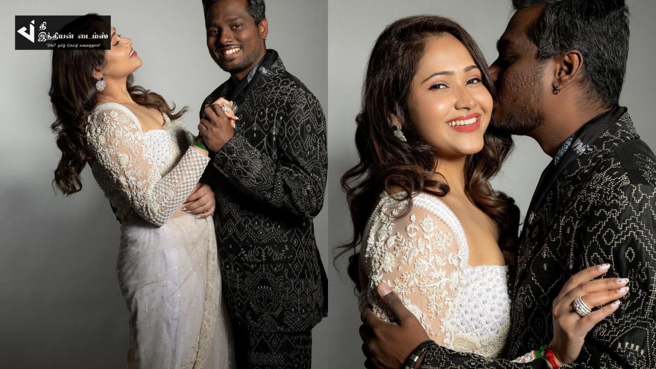 மனைவி பிரியாவுடன் ரொமென்ஸ் செய்யும் இயக்குனர் அட்லீ