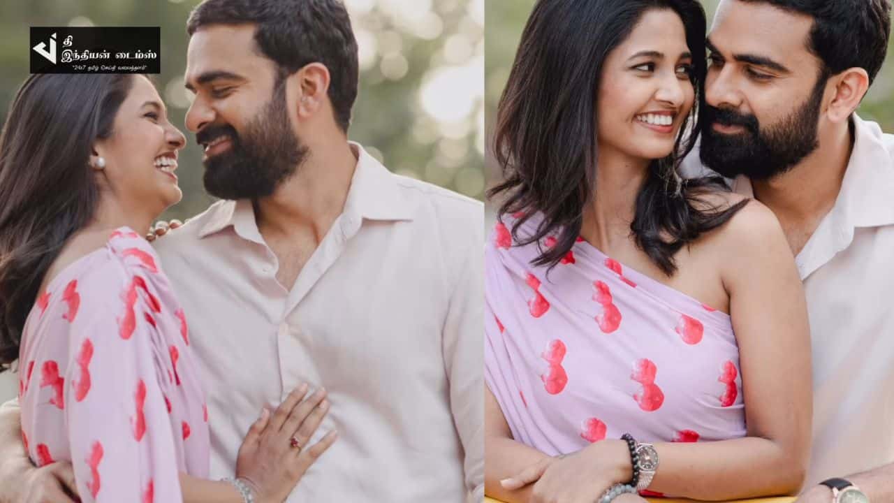 காதல் மனைவி கீர்த்தியுடன் ரோமென்ஸ் செய்யும் நடிகர் அசோக் செல்வன்