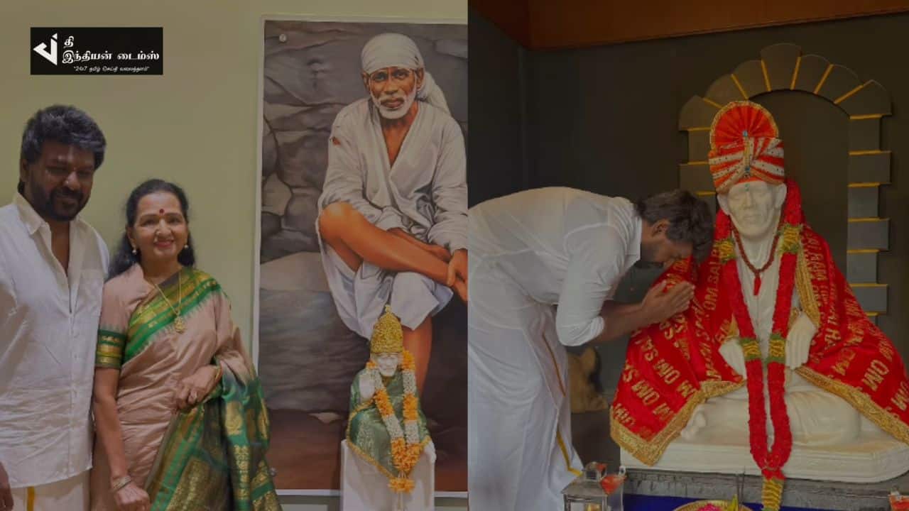 தளபதி விஜய் கட்டிய சாய் பாபா கோவிலில் ராகவா லாரன்ஸ் சுவாமி தரிசனம்