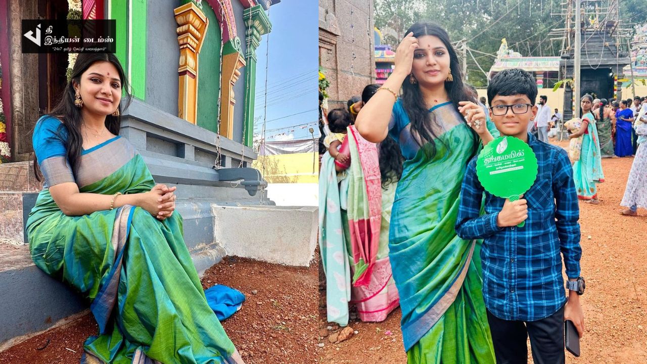 குலதெய்வம் கோவிலில் வழிபட்ட நடிகை ஆத்மீகா