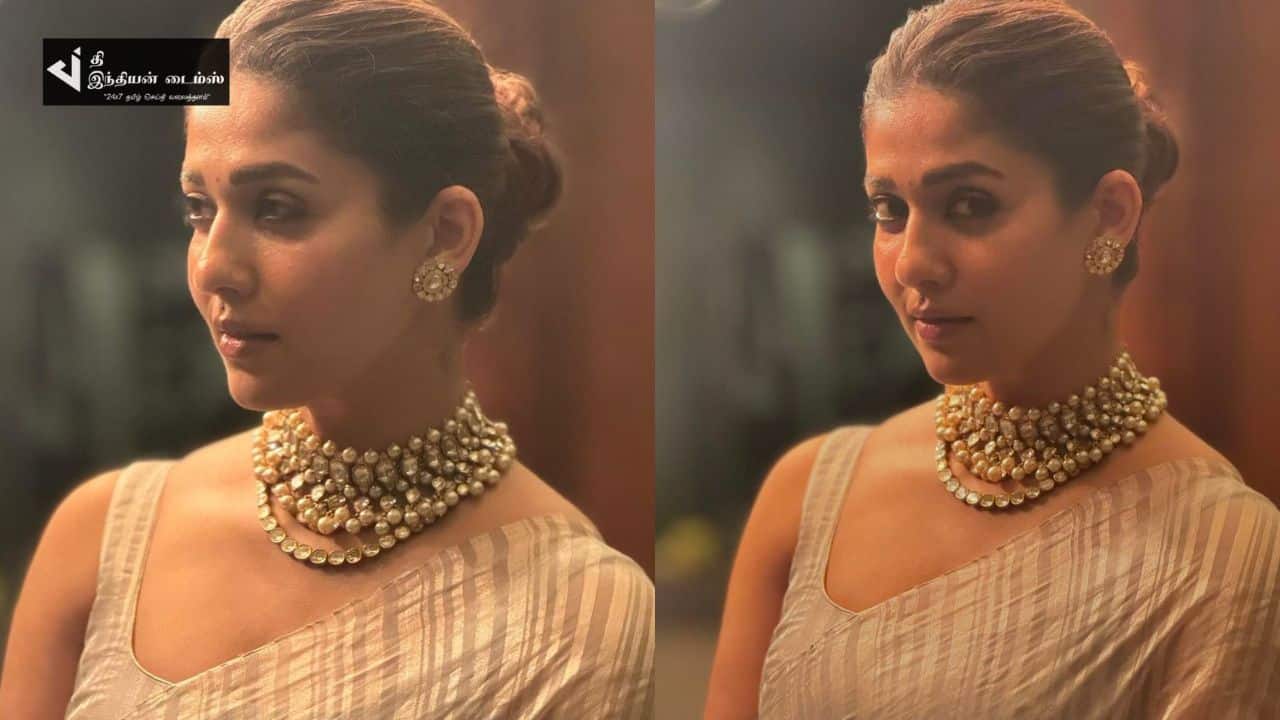 தங்கசிலை போல மின்னும் நடிகை நயன்தாராவின் லேட்டஸ்ட் புகைப்படங்கள்