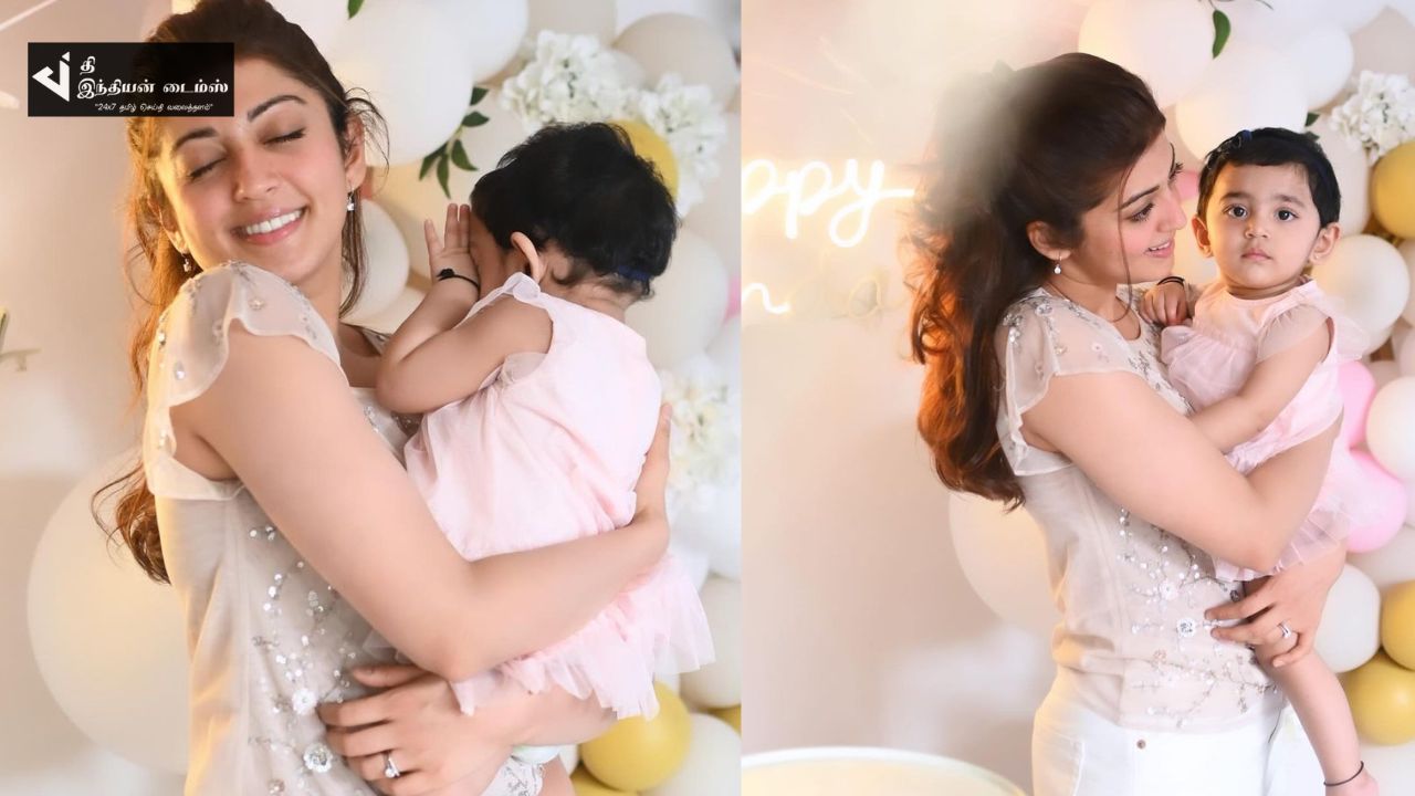 சகுனி பட நடிகை ப்ரணிதா மகளின் இரண்டாவது பிறந்தநாள் கொண்டாட்டம்