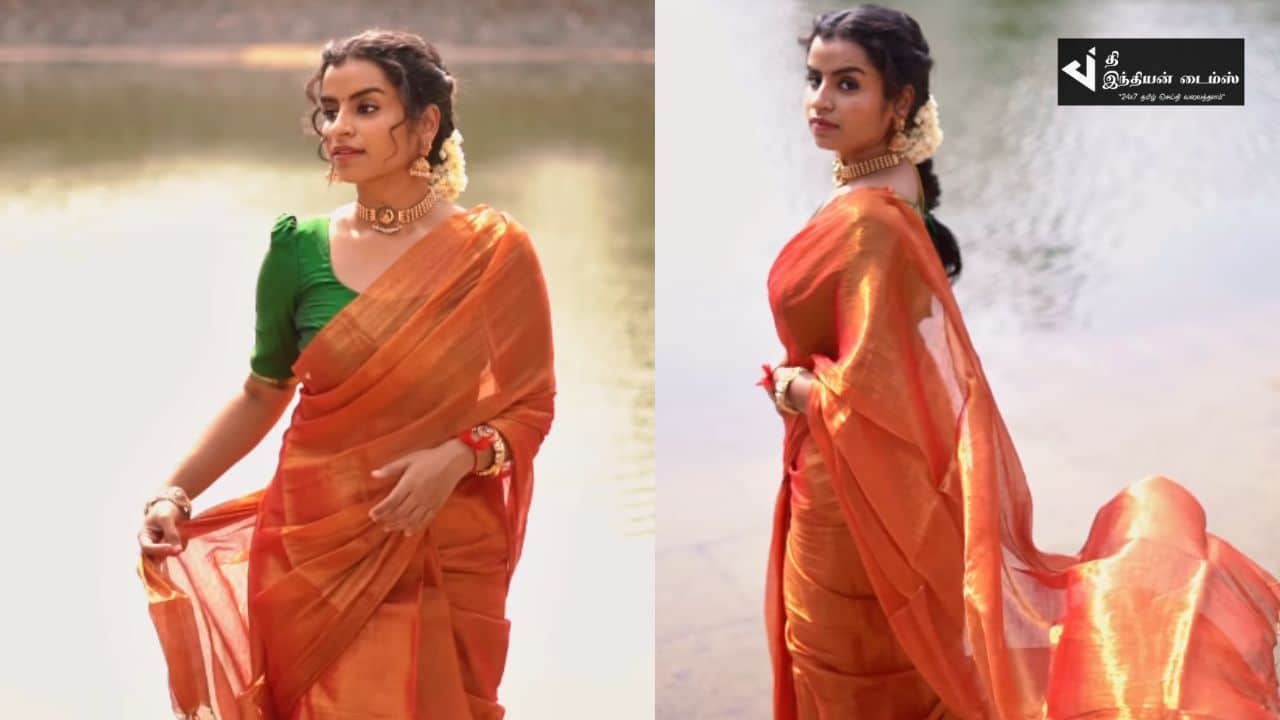 பட்டு சேலையில் பட்டையை கிளப்பும் CWC சிவாங்கி