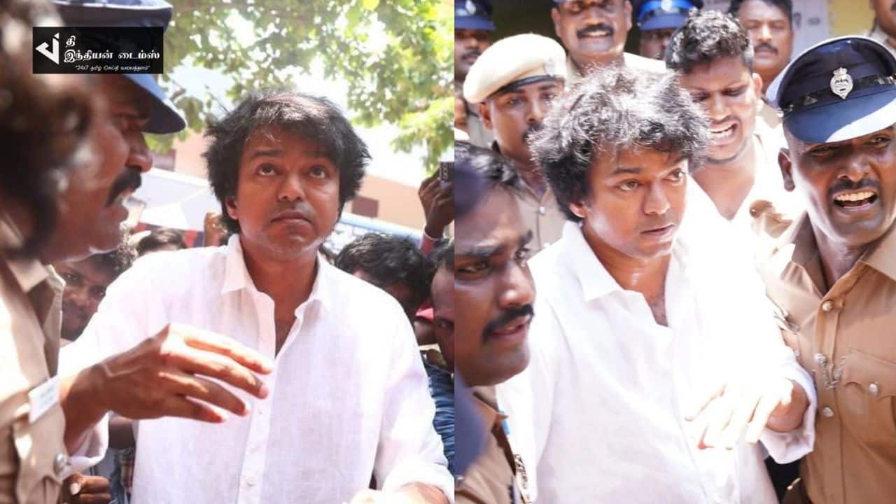 நடிகராக கடைசி வாக்கு பதிவு செய்ய வந்த நடிகர் விஜய்