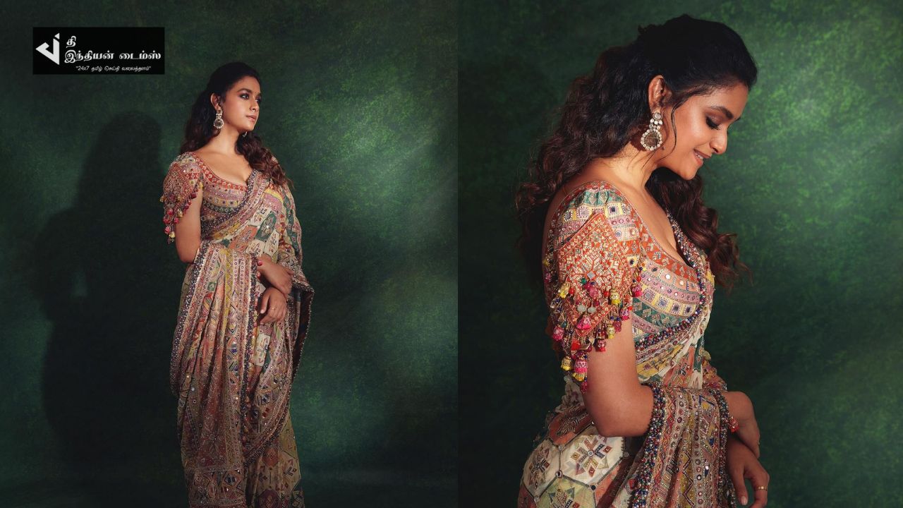 சேலையில் செம்ம கியூட்டாக இருக்கும் நடிகை கீர்த்தி சுரேஷின் கலக்கல் புகைப்படம்