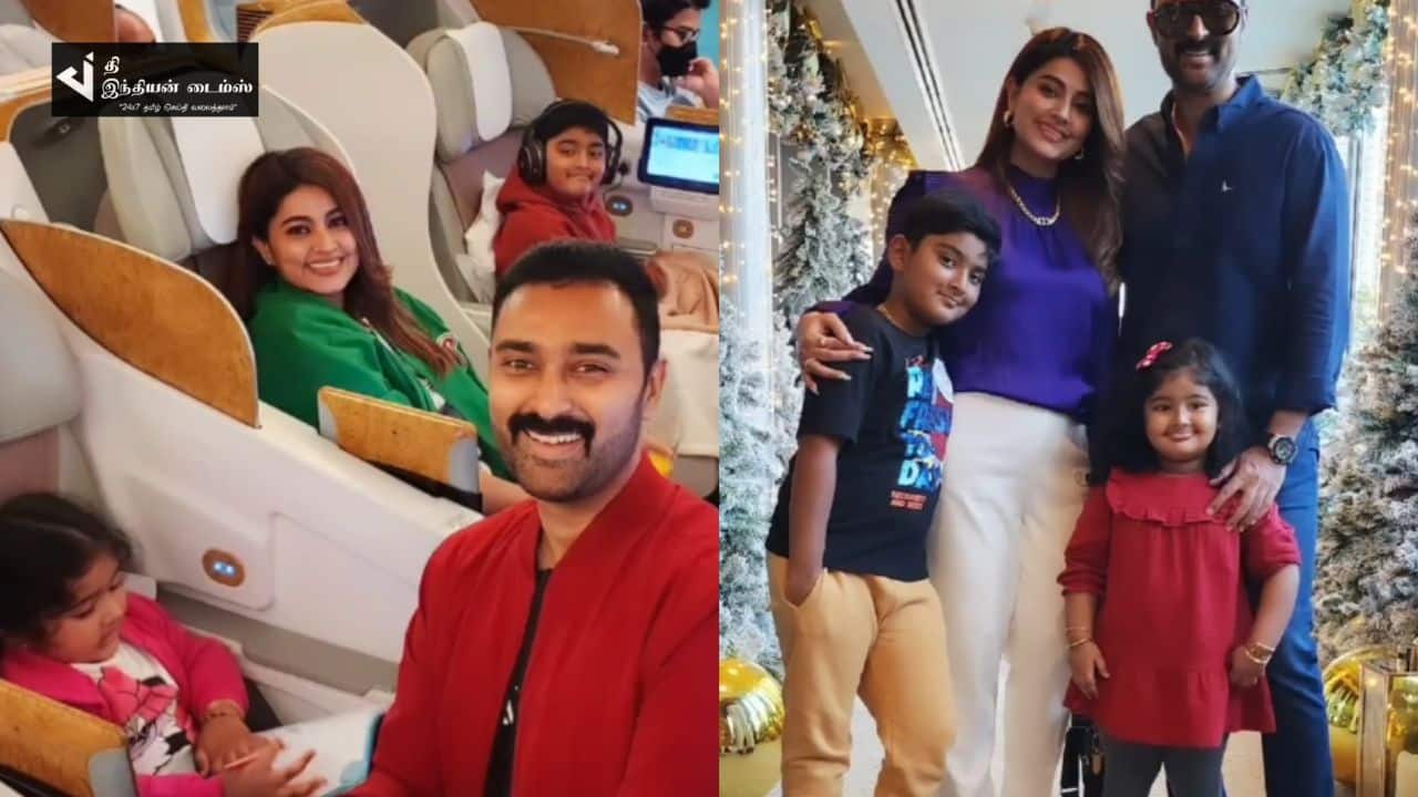 துபாயில் குடும்பத்துடன் விடுமுறையை கொண்டாடிய நடிகை சினேகா