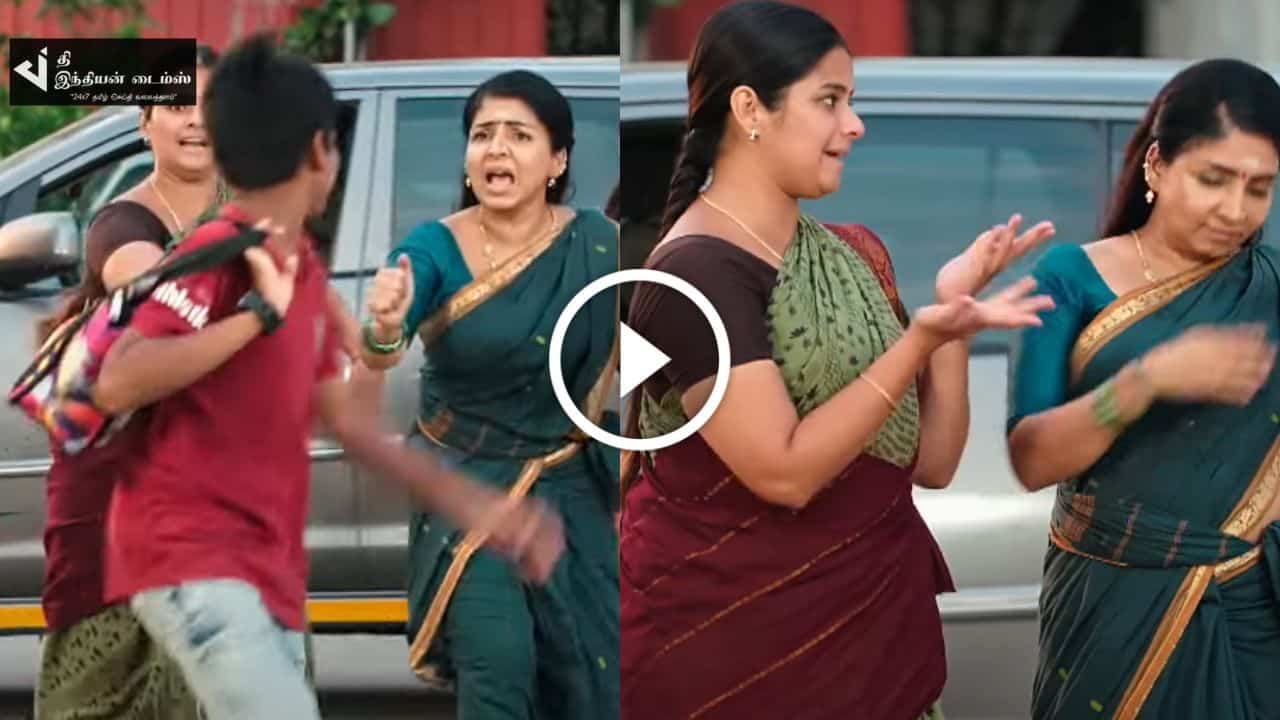 டேய் வாடா உனக்கு தர்ஷினியை கட்டி தாரேன்.. அலப்பறை கிளப்பும் ரேணுகா… எதிர்நீச்சல் ப்ரோமோ