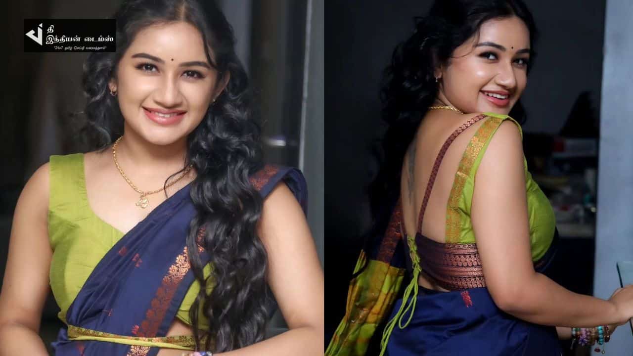 சேலையில் மௌனராகம் சீரியல் ரவீனா தாஹா கியூட்டான புகைப்படங்கள்