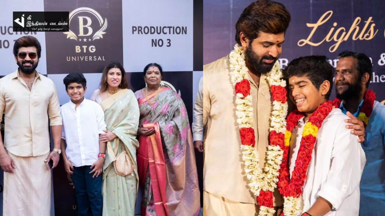 குடும்பத்துடன் படபூஜையில் கலந்துகொண்ட நடிகர் அருண்விஜய்