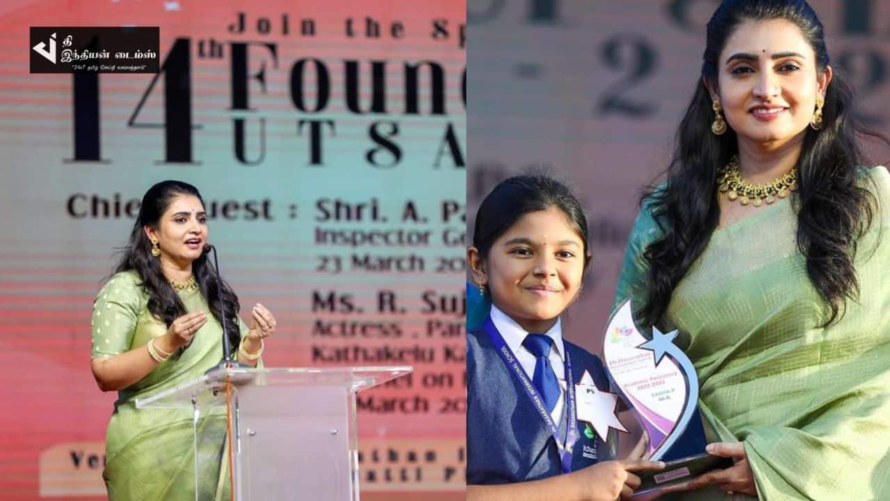 பள்ளி நிகழ்ச்சியில் கலந்துகொண்ட பாண்டியன் ஸ்டோர்ஸ் சீரியல் சுஜிதா