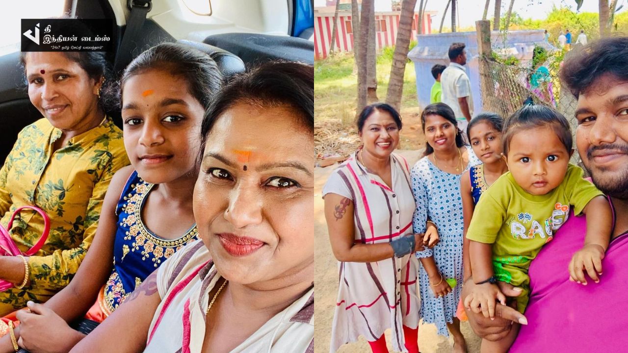 பாக்கியலட்சுமி சீரியல் கம்பம் மீனா குடும்பத்துடன் கோவிலில் சுவாமி தரிசனம்