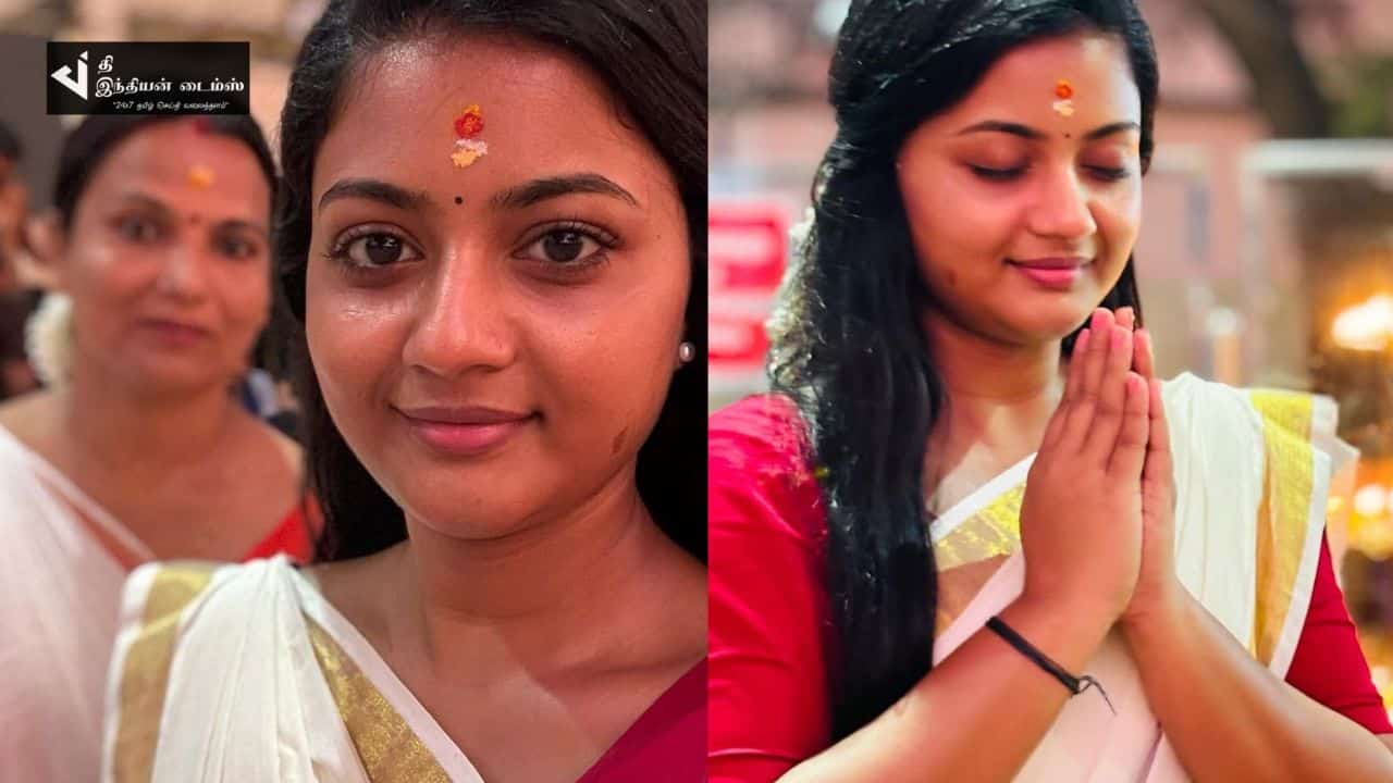 சிறகடிக்க ஆசை நாயகி மீனா குருவாயூர் கோவிலில் சுவாமி தரிசனம்