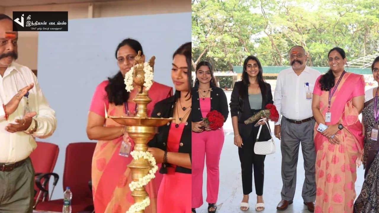 கல்லூரி சிறப்பு விருந்தினராக வந்த அயலி படத்தில் கதாநாயகியாக நடித்த அபிநக்ஷத்ரா