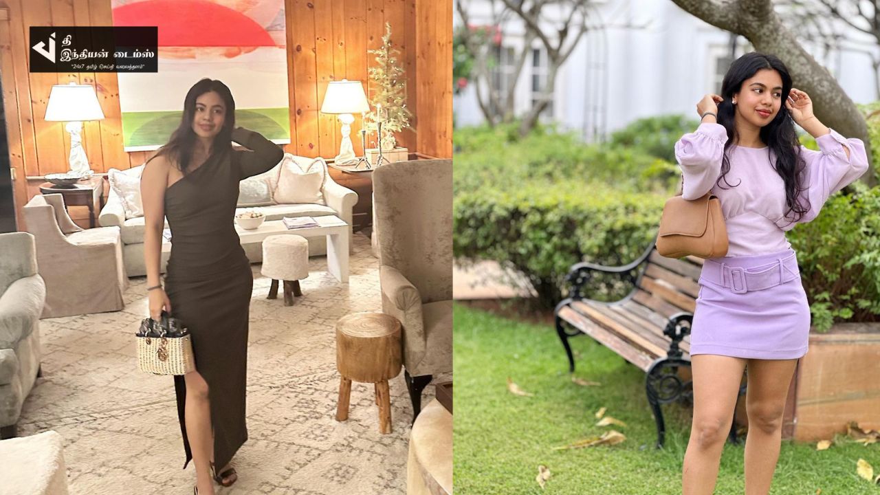 அழகில் தெறிக்கவிடும் ஆக்சன் கிங் அர்ஜுன் இளைய மகள்