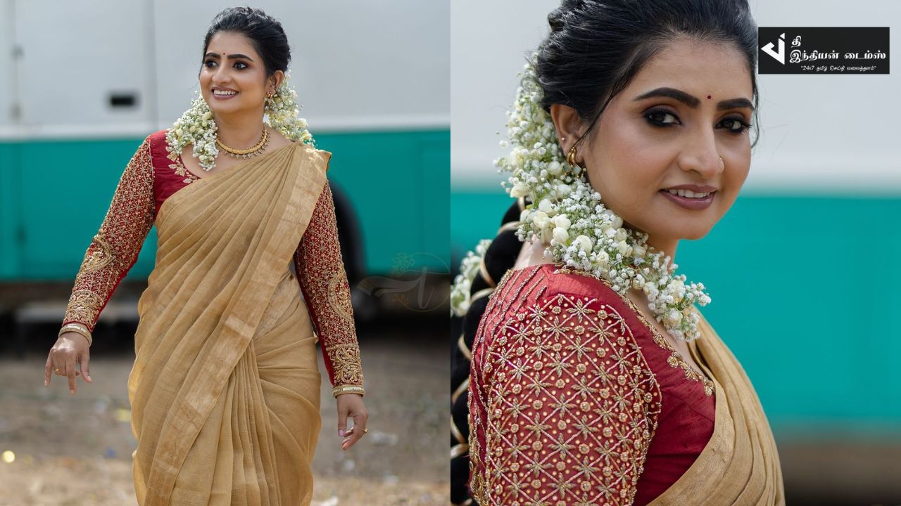 தலை நிறைய மல்லிப்பூ என சேலையில் கலக்கும் பாண்டியன் ஸ்டோர்ஸ் சுஜிதா அழகிய புகைப்படங்கள்