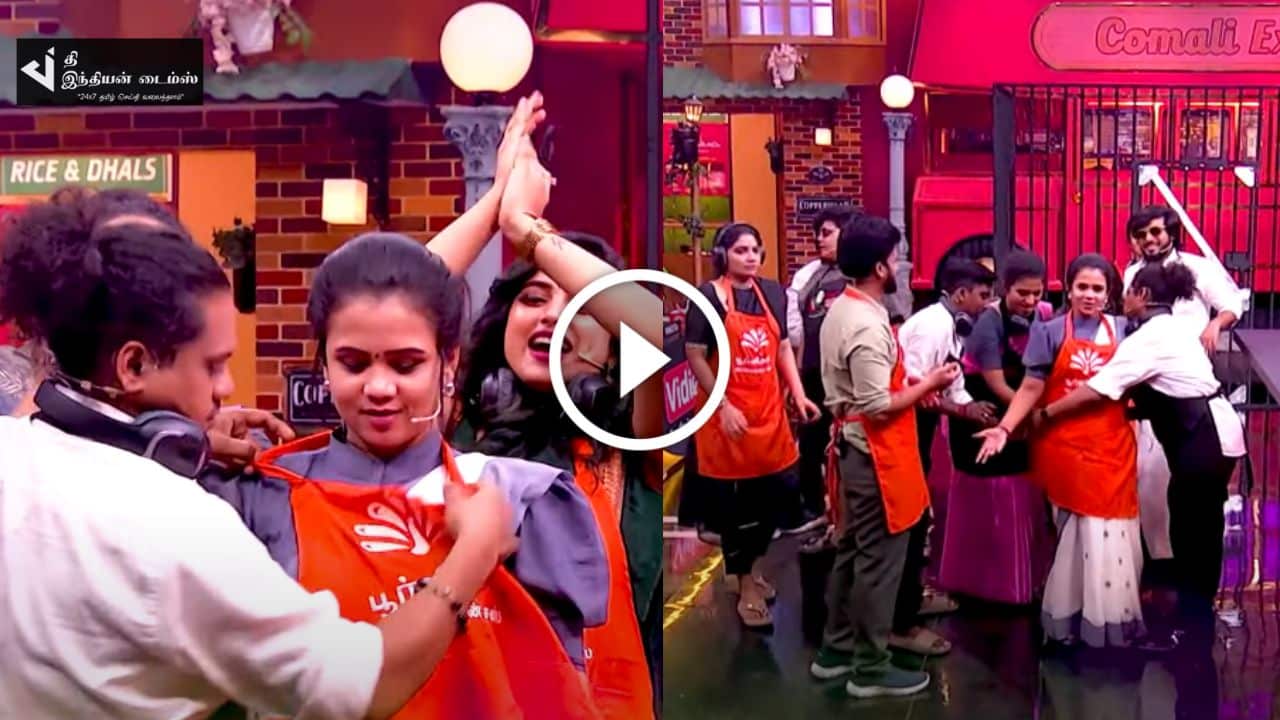 மீண்டும் கோமாளியாக களம் இறங்கிய மணிமேகலை… cook with comali promo