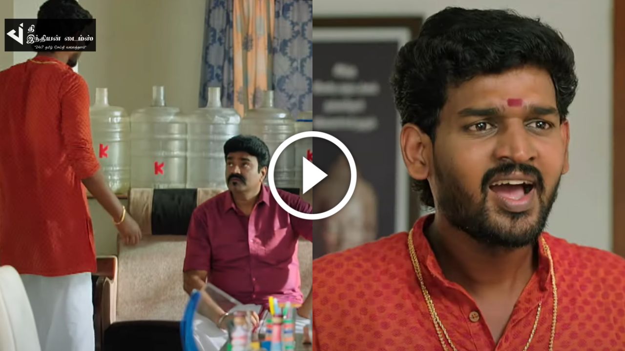 கண்ணாடி செயின் என ஆளே மாறிய கரிகாலன்… எதிர்நீச்சல் ப்ரோமோ