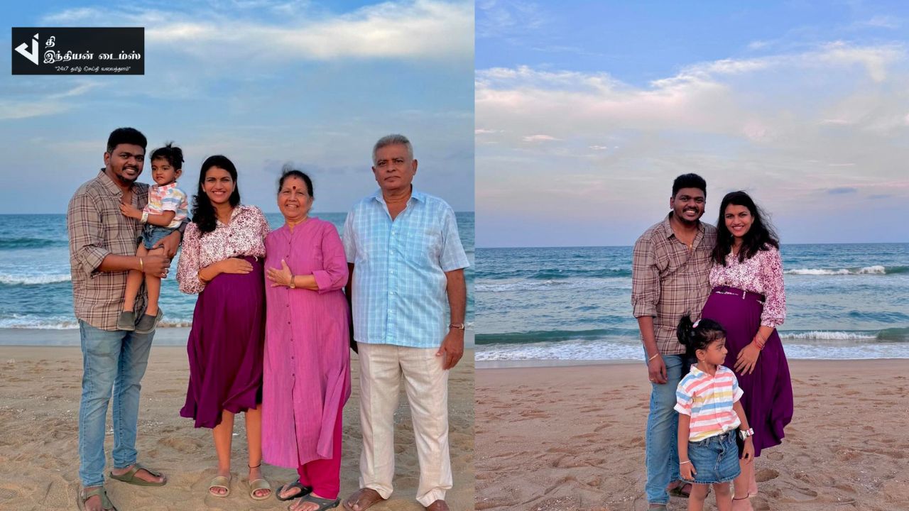 VIJAYTV சீரியல் நடிகை ஸ்ரீதேவி அசோக் கடற்கரையில் Week End கொண்டாட்டம்