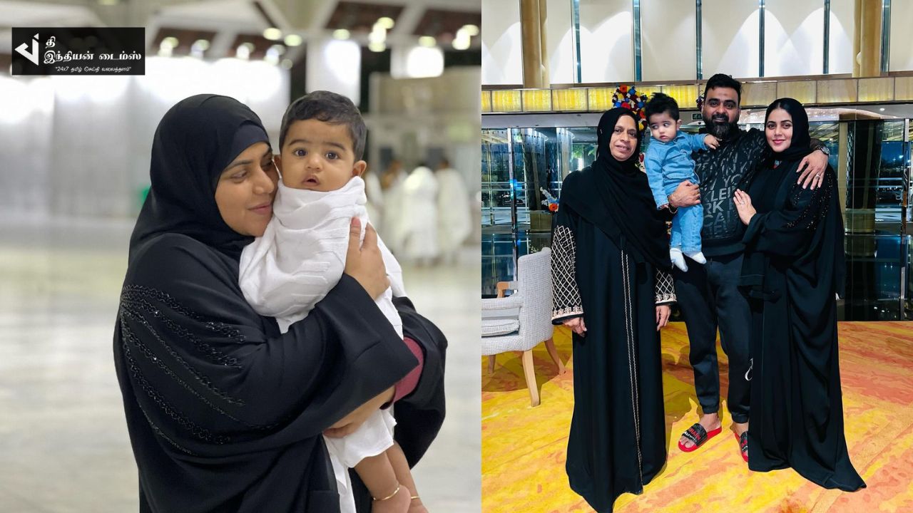 குடும்பத்துடன் மெக்கா மற்றும் மதீனா சென்ற நடிகை பூர்ணா