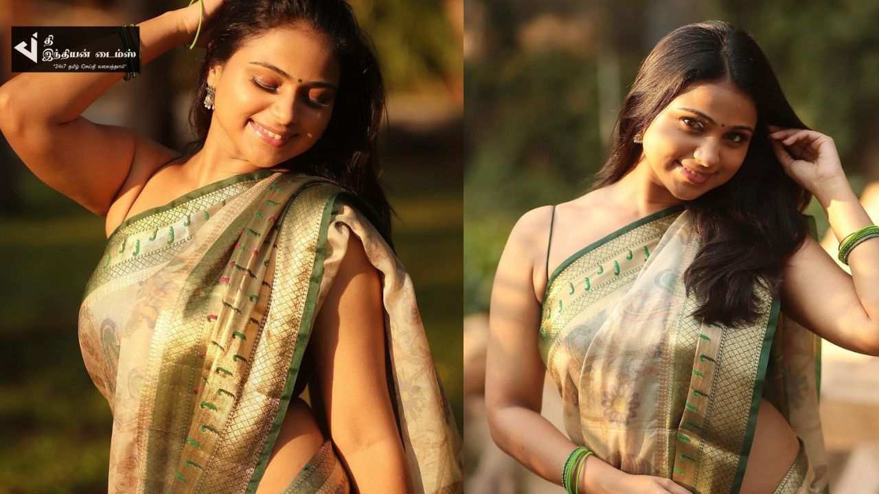 சேலையில் அருவி சீரியல் நாயகி ஜோவிதாவின் அழகிய புகைப்படங்கள்