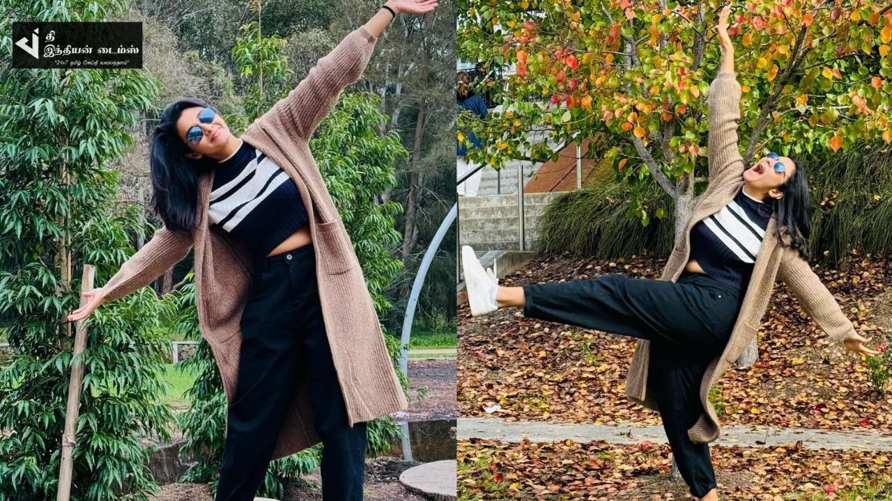 குரங்கு சேட்டை செய்யும் நடிகை பிரியா பவானி சங்கர் புகைப்படங்கள்