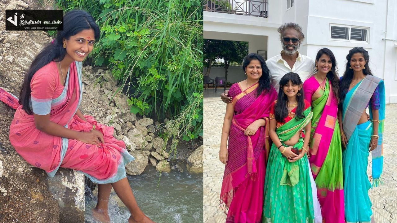 சொந்த கிராமத்தில் நடிகை கீர்த்தி பாண்டியன் குடும்பத்துடன் கொண்டாட்டம்