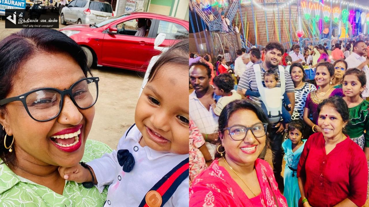 பேரனுக்கு குலதெய்வம் கோவிலில் மொட்டையடித்த பாக்கியலட்சுமி சீரியல் கம்பம் மீனா