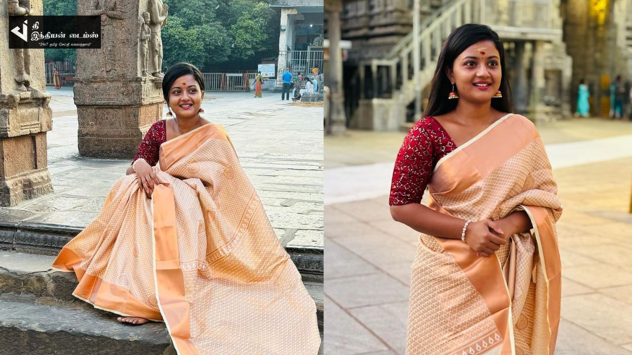 காஞ்சிபுரம் பெருமாள் கோவில் வந்த சிறகடிக்க ஆசை சீரியல் நாயகி கோமதி ப்ரியா