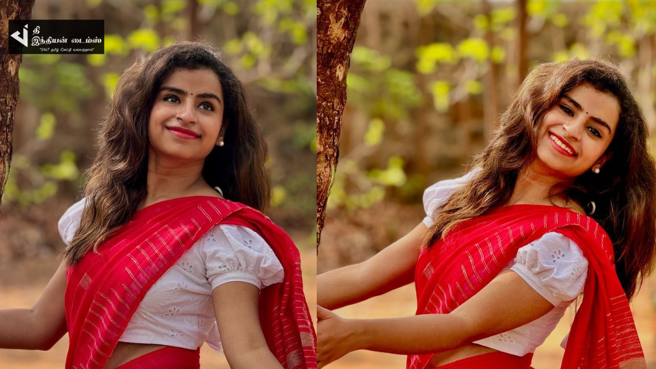 சேலையில் கலக்கும் CWC சிவாங்கியின் அழகிய புகைப்படங்கள்