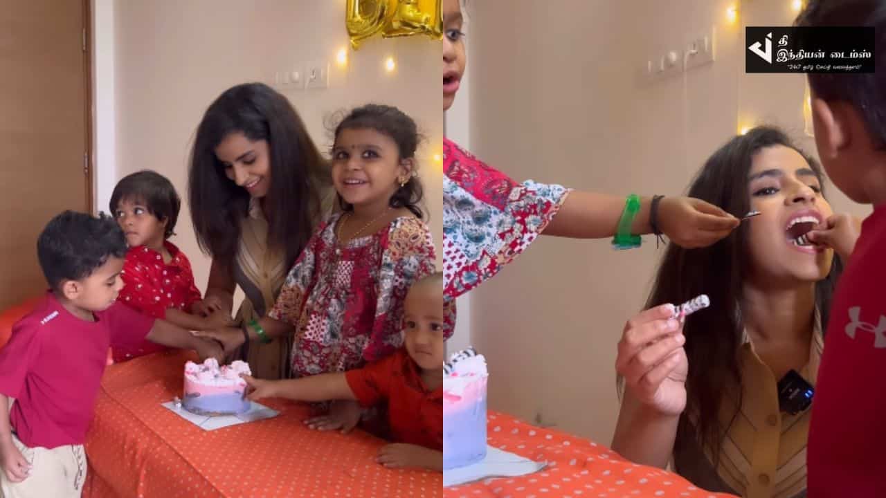 24வது பிறந்தநாளை குழந்தைகளுடன் கொண்டாடிய சிவாங்கி