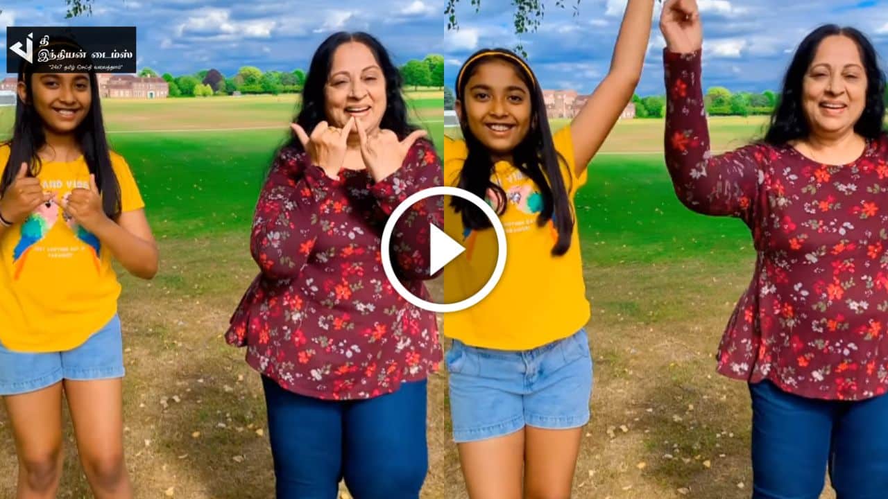 பேத்தி உடன் குத்தாட்டம் போட்ட எதிர்நீச்சல் விசாலாட்சி