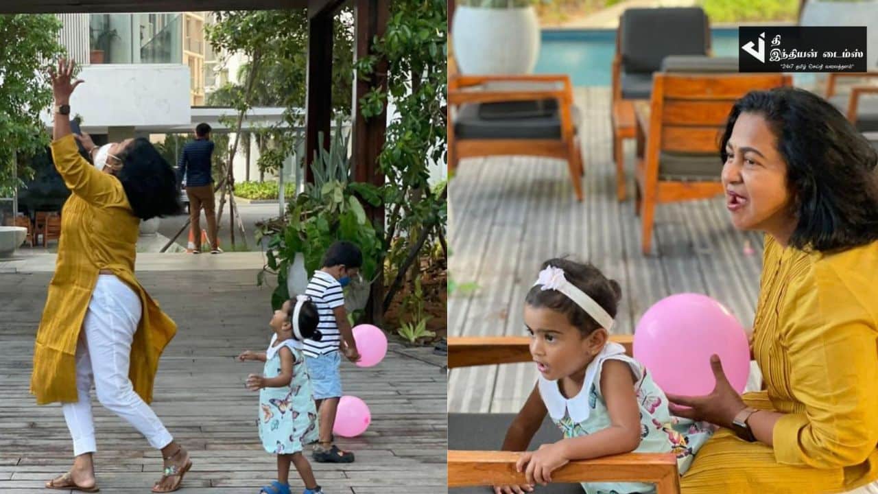 பேரன் பேத்திகளுடன் விளையாடி WEEK END-ஐ கொண்டாடிய நடிகை ராதிகா சரத்குமார்
