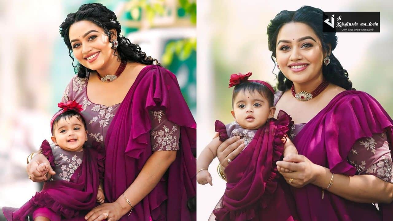 சீரியல் நடிகை காயத்ரி யுவராஜ் மகளுடன் நடத்திய முதல் போட்டோஷூட்