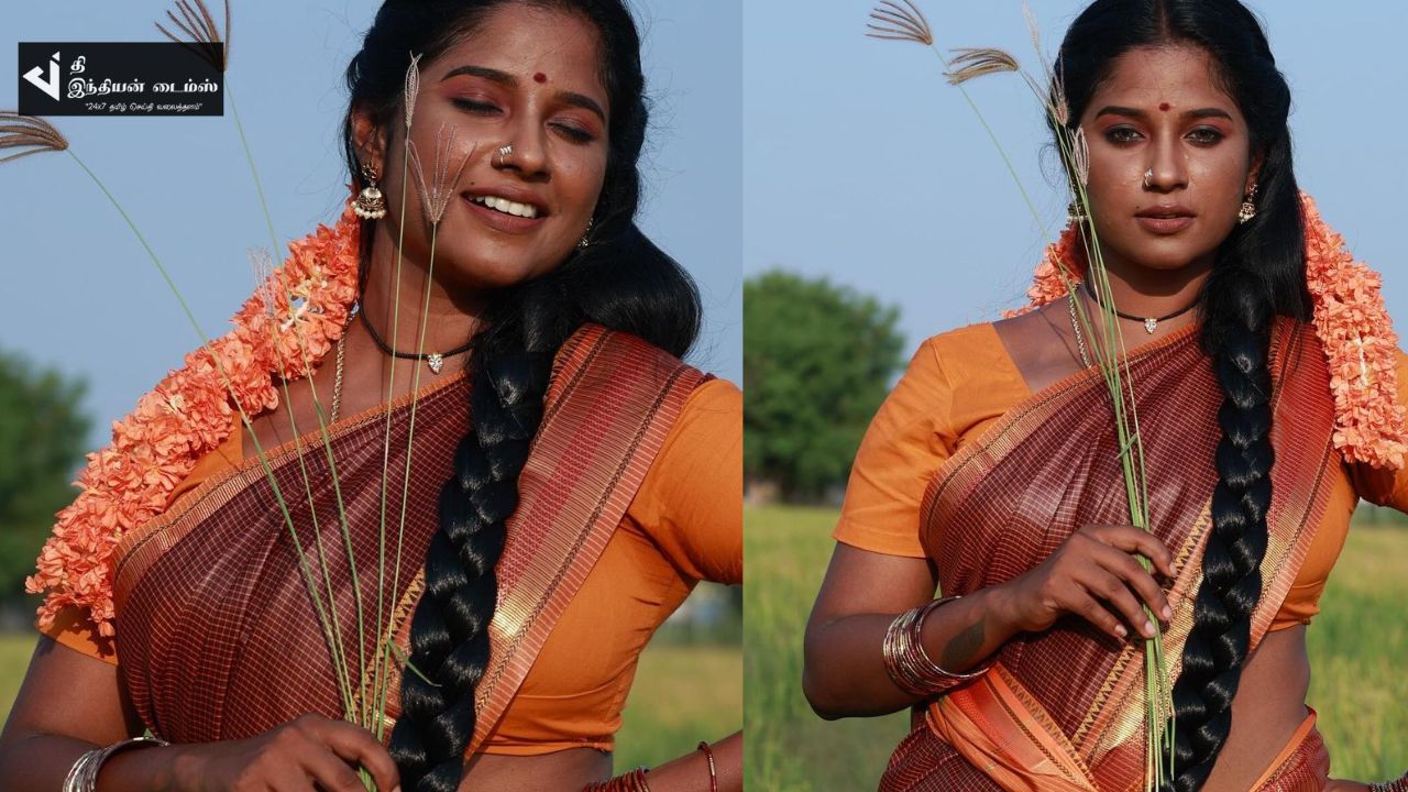 கிராமத்து லுக்கில் ஹாட்டாக கலக்கும் சுந்தரி சீரியல் நாயகி கேபிரியல்