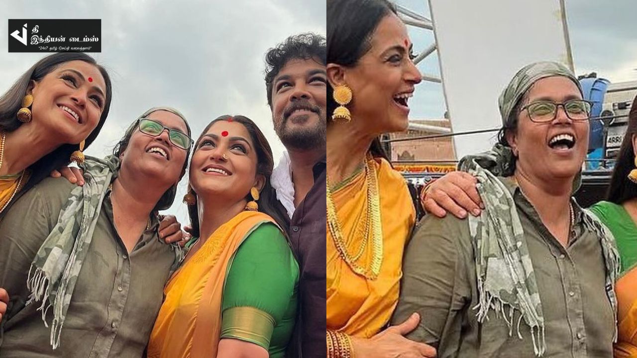 சிம்ரன் குஷ்பு அரண்மனை 4 ஷூட்டிங் ஸ்பாட்டில் அடிக்கும் லூட்டி