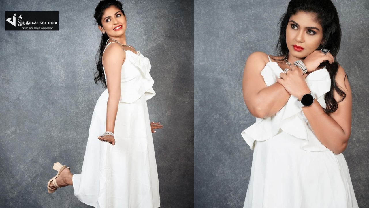 மெழுகு சிலை போல ஜொலிக்கும் பாண்டியன் ஸ்டோர்ஸ் சீரியல் நடிகை ஹேமா