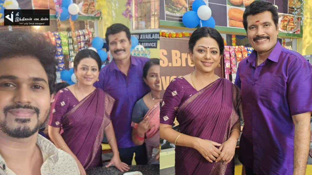 பாக்கியலட்சுமி சீரியல் ஷூட்டிங் ஸ்பாட்டில் நடிகர்கள்