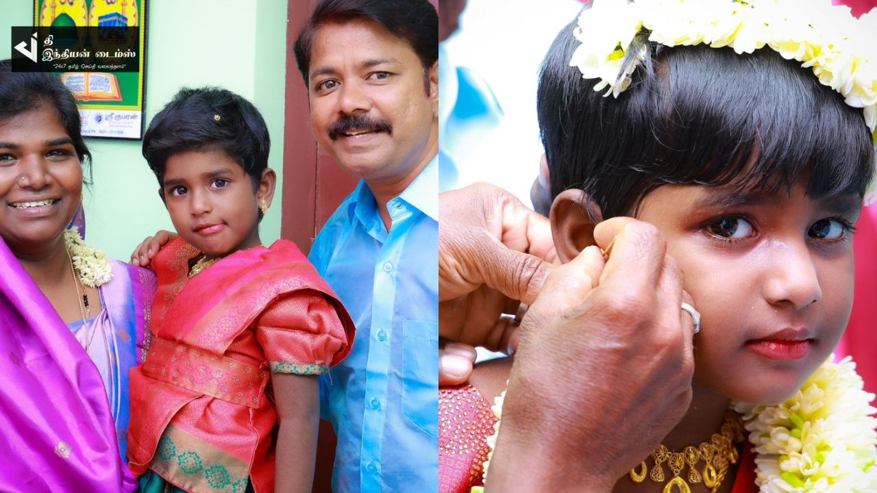 மகளுக்கு பிரம்மாண்டமாக காதணி விழா நடத்திய அறந்தாங்கி நிஷா