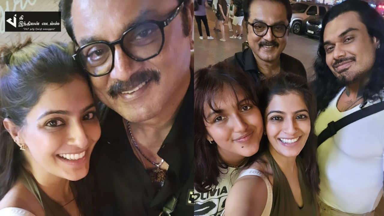 கல்யாண ஷாப்பிங்கில் குடும்பத்துடன் நடிகை வரலக்ஷ்மி சரத்குமார்