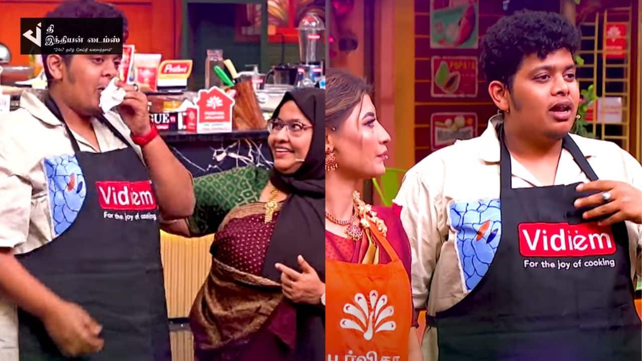 அம்மாவை பார்த்ததும் கண் கலங்கிய இர்பான்.. நெகிழ்ச்சியான குக் வித் கோமாளி ப்ரோமோ.. Cook with comali promo 1