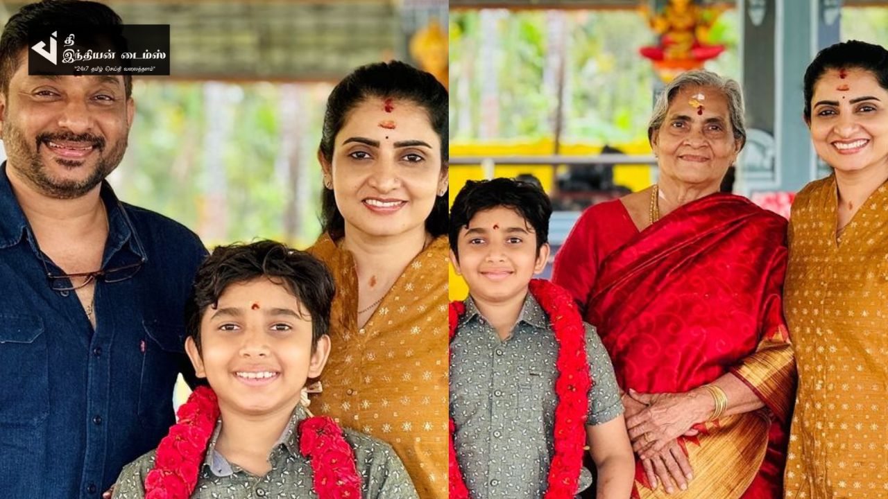 குடும்பத்துடன் திருவண்ணாமலையில் சுவாமி தரிசனம் செய்த பாண்டியன் ஸ்டோர்ஸ் நாயகி சுஜிதா தனுஷ்