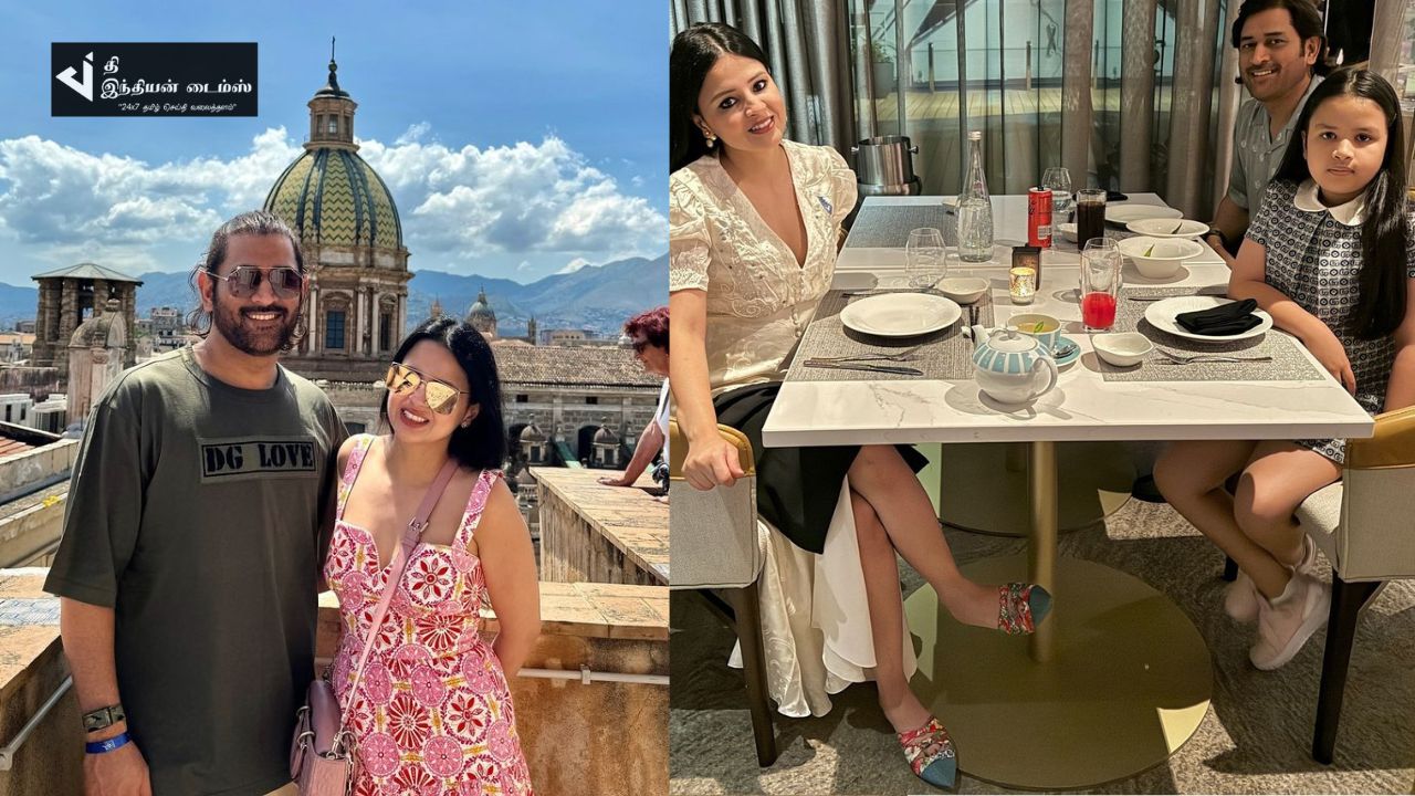 மனைவியுடன் வெளிநாட்டில் ஓய்வெடுக்கும் மகேந்திர சிங் தோனி