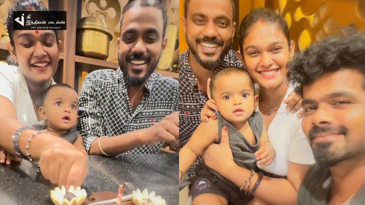 சீரியல் நடிகை நட்சத்திரா திருமண நாள் கொண்டாட்டம்