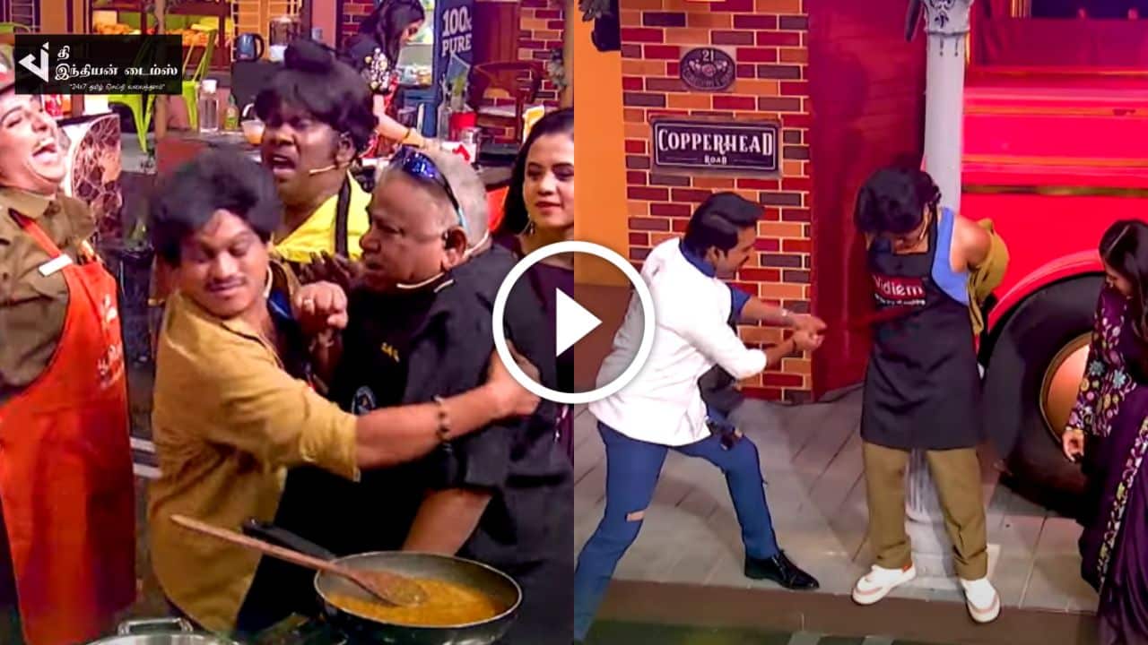பாட்ஷா கெட்டப்பில் வந்து புகழ் செய்யும் அலப்பறை… Cook With Comali promo இதோ