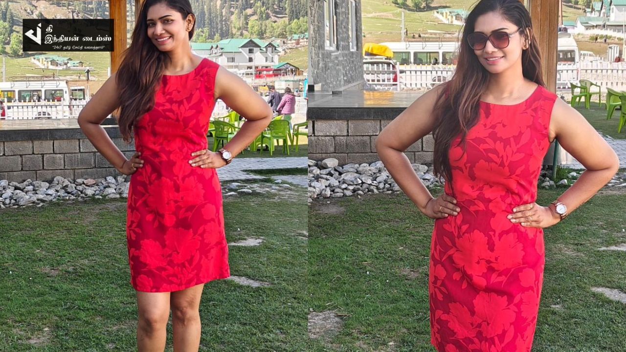 காஷ்மீரில் கலக்கும் பாண்டவர் இல்லம் சீரியல் ரேவதி