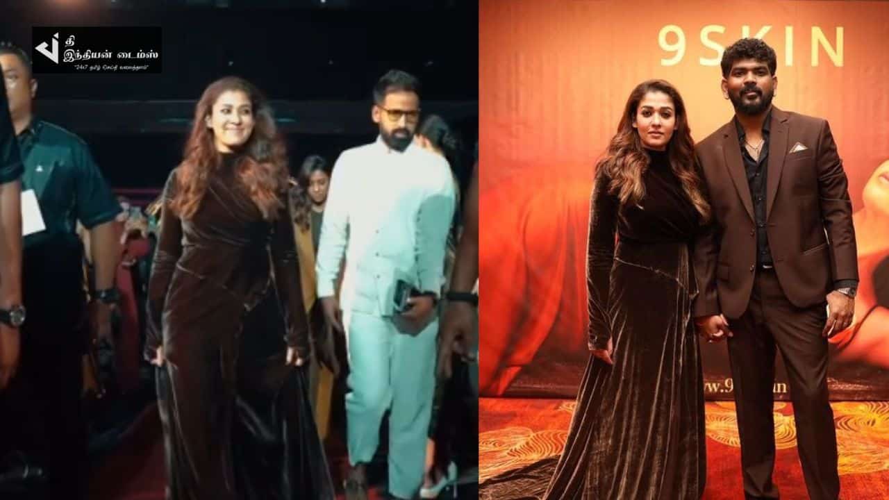 தனது புதிய நிறுவன தொடக்க விழாவில் நடிகை நயன்தாரா மற்றும் விக்னேஷ் சிவன்