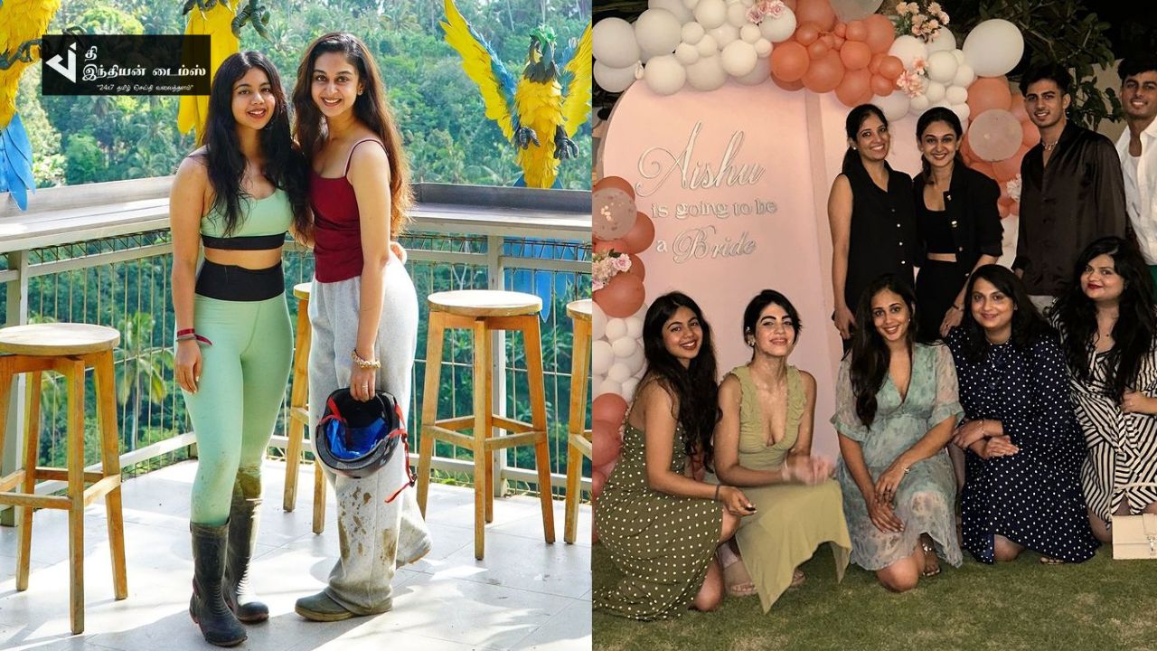 நண்பர்களுக்கு திருமண பார்ட்டி கொடுத்த நடிகர் அர்ஜுன் மகள் ஐஸ்வர்யா