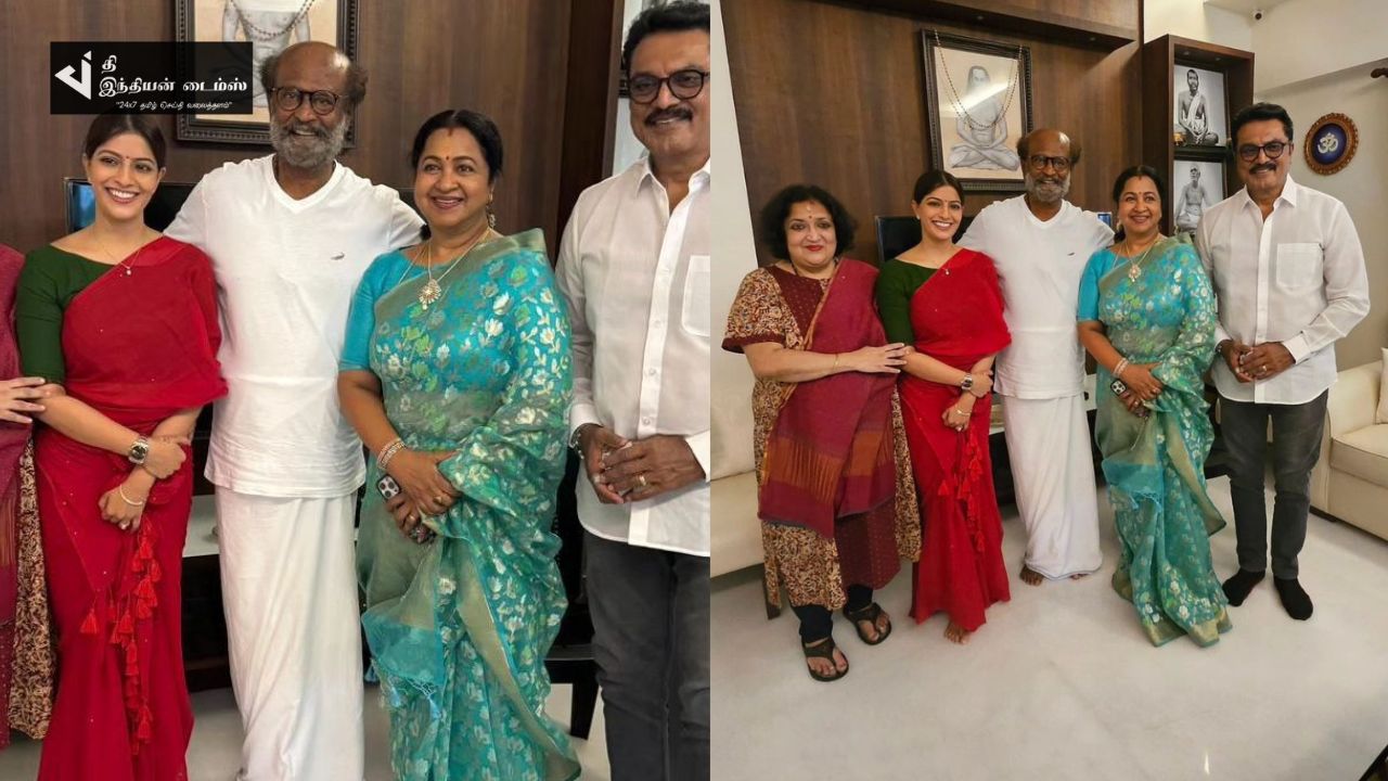 மகள் வரலட்சுமி திருமணத்திற்கு சூப்பர் ஸ்டாருக்கு பத்திரிக்கை வைத்த சரத்குமார்